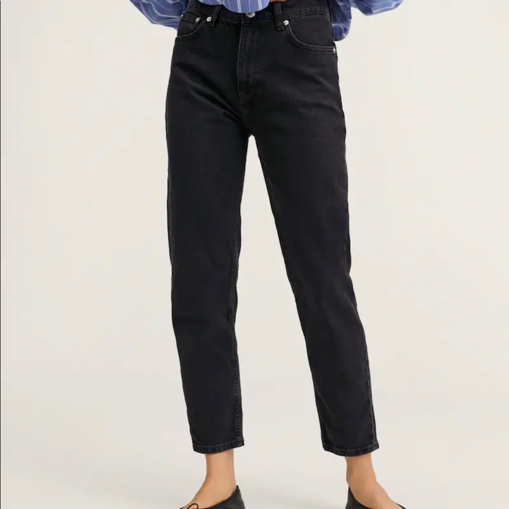 Black Denim “Mom” Jean